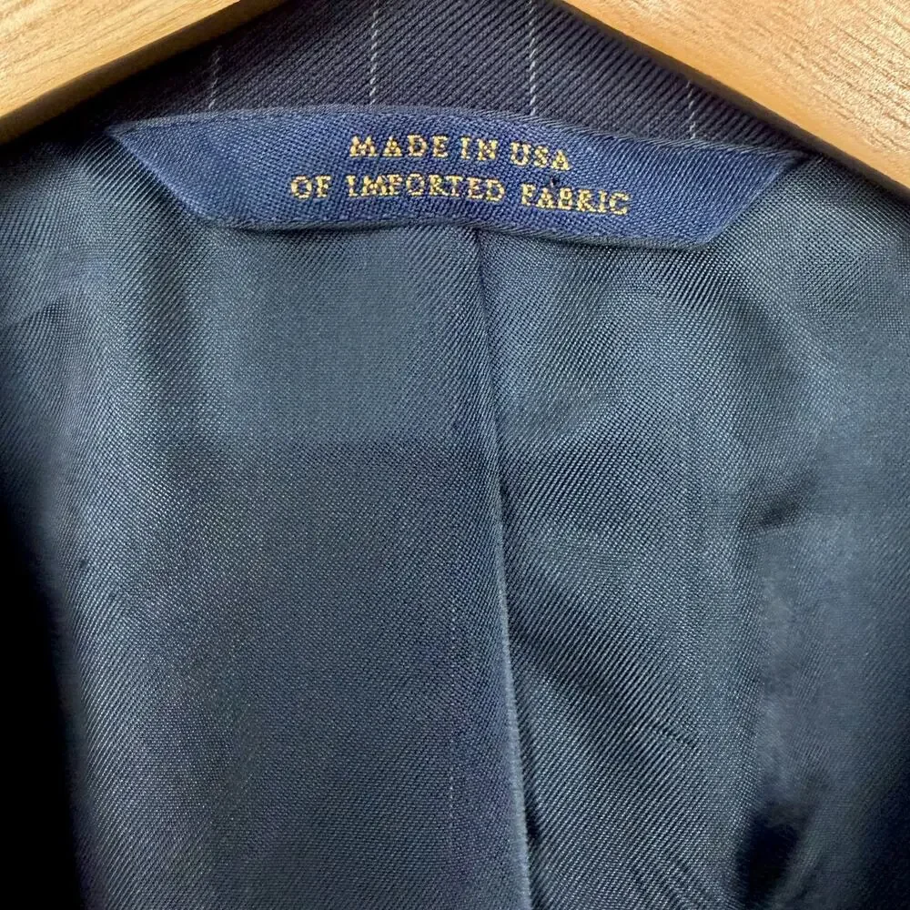 Brooks Brothers 1818 Madison Mens 44R Striped Estrato Trabaldo Togna Suit Jacket
